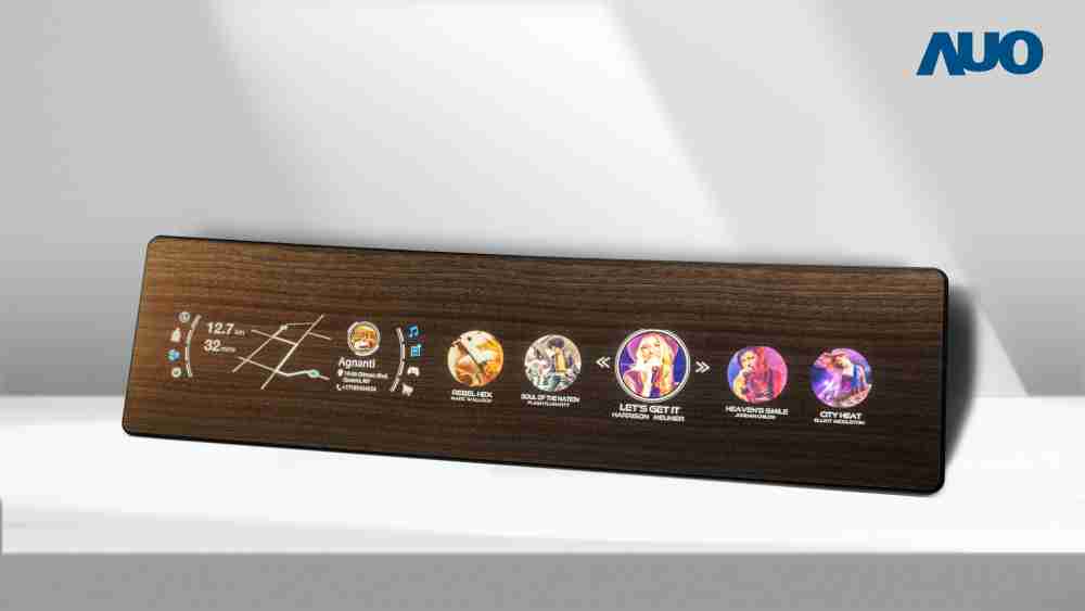 28国际研发全球最高穿透度达80%的AmLED木纹显示器，，，可于使用时呈现高亮度、、、清晰可见的信息，，，并在不使用时回归为单纯的饰板，，节能兼具美观