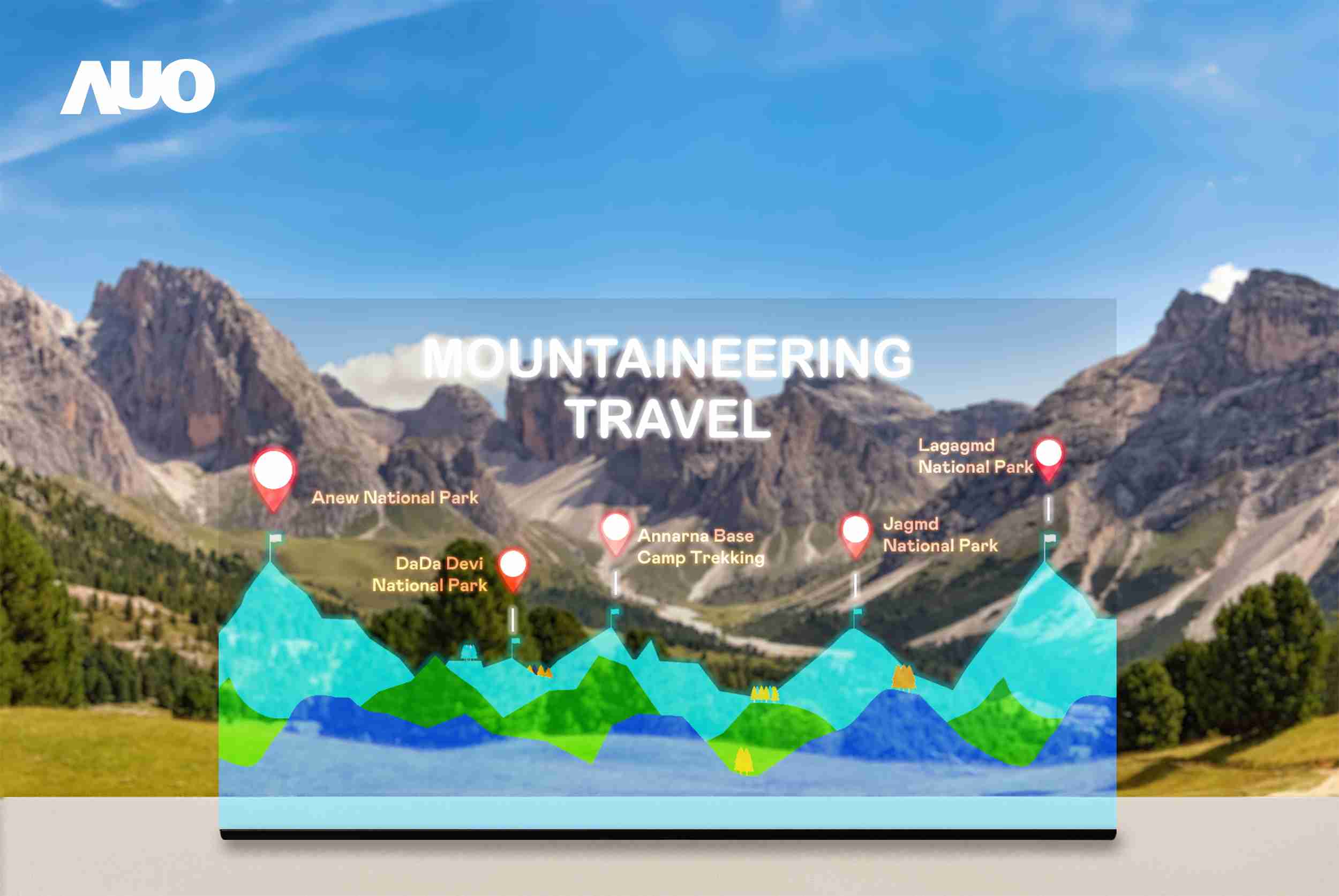 28国际展示全球单片尺寸最大(*)42吋透明Micro LED显示器拼接而成的〝64吋透明Micro LED显示器〞，，，，具备高透明度、、、1,000 nits高亮度、、、、广色域、、、采用三边无边框的无缝拼接等多重特色，，，，呈现超高清、、、细腻画质而不遮挡后方视觉，，，满足层峰需求，，，可广泛运用于零售、、、艺术展览或商业空间等场域